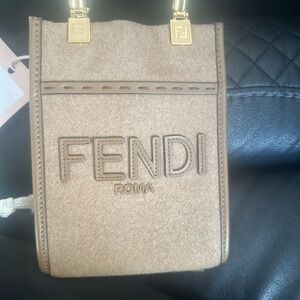 Fendi Tan Suede Mini Bag